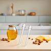 Transparent 6" Glass Honey Dipper Sticks Stirring Sticks Server Honey Spoon Dipper Stirrer Honey Wand for Honey Pot Jar Containers Honey Dispense