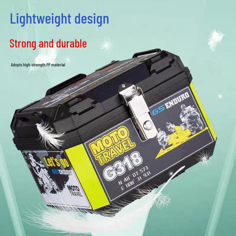 Waterproof, thickened extra-large tail box for electric vehicles and motorcycles, compatible with Ninebot and Niu.