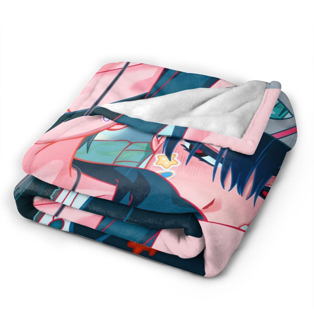 Soft Warm Blanket Camping Kawaii Chibi LUKA Hot Anime ALIEN STAGE Bedding Throws Flannel Bedspread For Living Room Sofa Bed