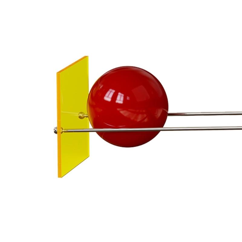 Fermalibro Decorativo in Metallo con Pannello Acrilico e Sfera Decorativa, Singoli Fermalibri da Scrivania per l'Organizzazione della Tavola da Studio