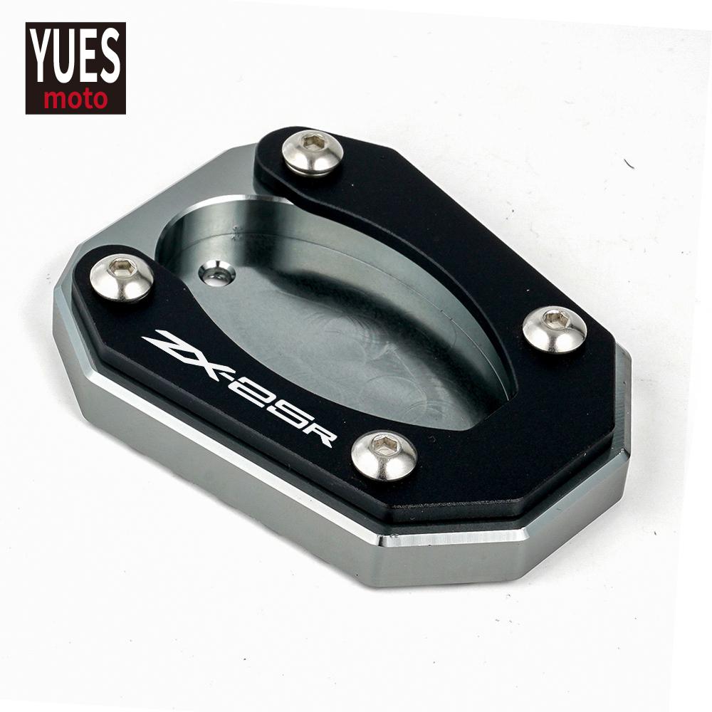 Motorcycle Accessories CNC Aluminum Side Stand Enlarge Kickstand parts For Kawasaki ZX 25R
