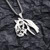 Sport Stainless Steel Hollow Horse Head Pendant Necklace For Men Women Equestrian Jewelry Accessories