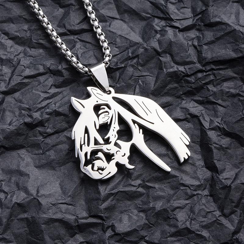 Sport Stainless Steel Hollow Horse Head Pendant Necklace For Men Women Equestrian Jewelry Accessories