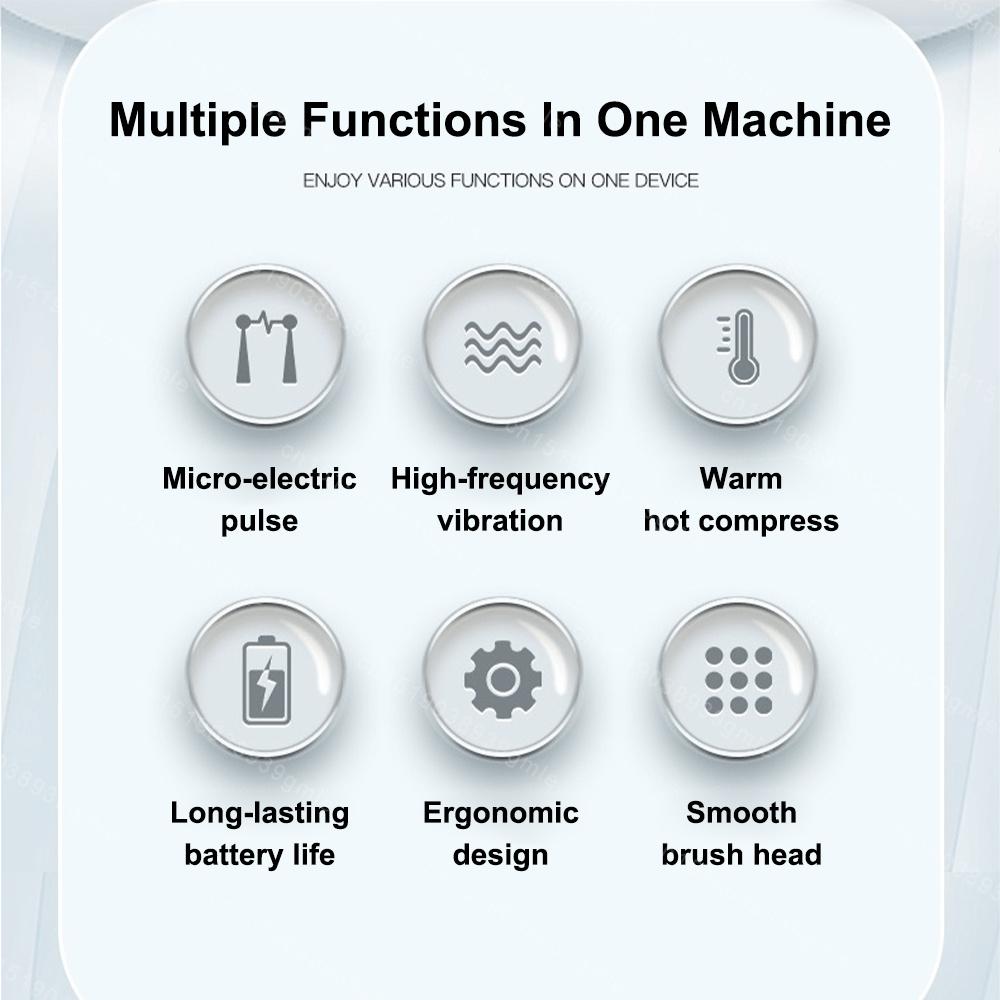 Ems Microcurrent Massager Meridian Brush Massage Tools Heated Vibration Red Light Therapy Body Slim Neck Foot Leg Back Arm Waist