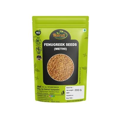 Nairuti Vyutpadan Fenugreek Seeds 200g | Fresh Methi Dana | Fresh Seeds for Indian Cooking | Pure & Healthy Spice for Wellness