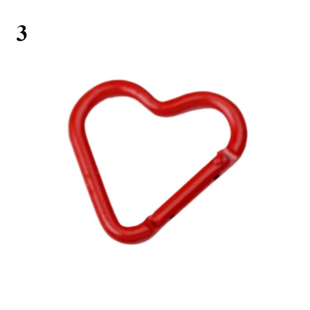 Heart-shaped Aluminum Carabiner Keychain Clip Outdoor Tools Water Bottle Keyring Hook Hanging Buckle Travel Kit Accessories