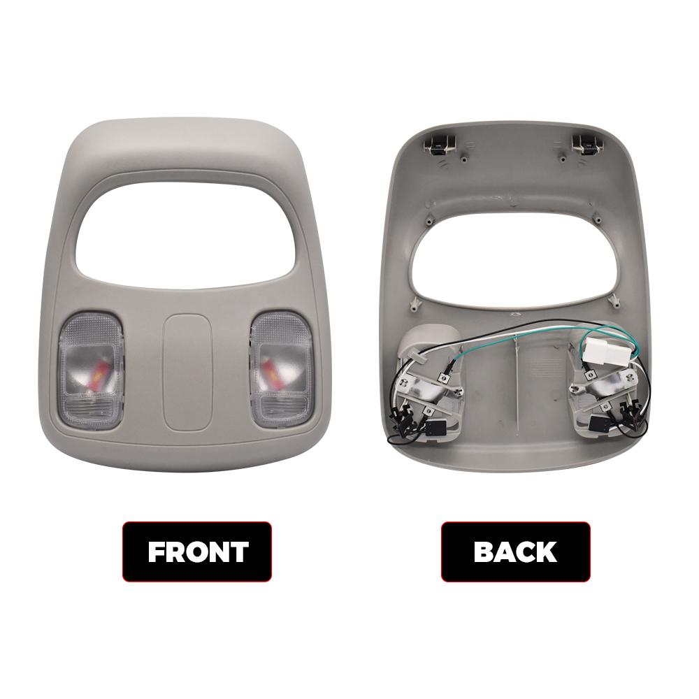 For Dodge Ram 1500 2500 3500 4500 5500 2006-2010 LED Overhead Console Dome Interior Roof Read Light LED/Halogen Bulb 1DK78BD1AA