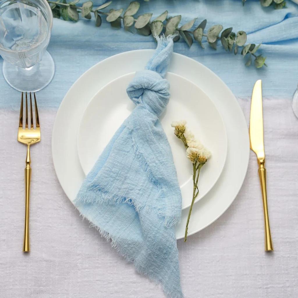 Table Runners Rustic Cotton Gauze Dining Burlap Retro Burr Texture Vintage Wedding Supplies Linen Home Christmas Decorations