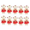 10pcs/set Cartoon Mini Bear Flower Bouquet Plush Animal Bear Plush Toys  Graduation Gifts