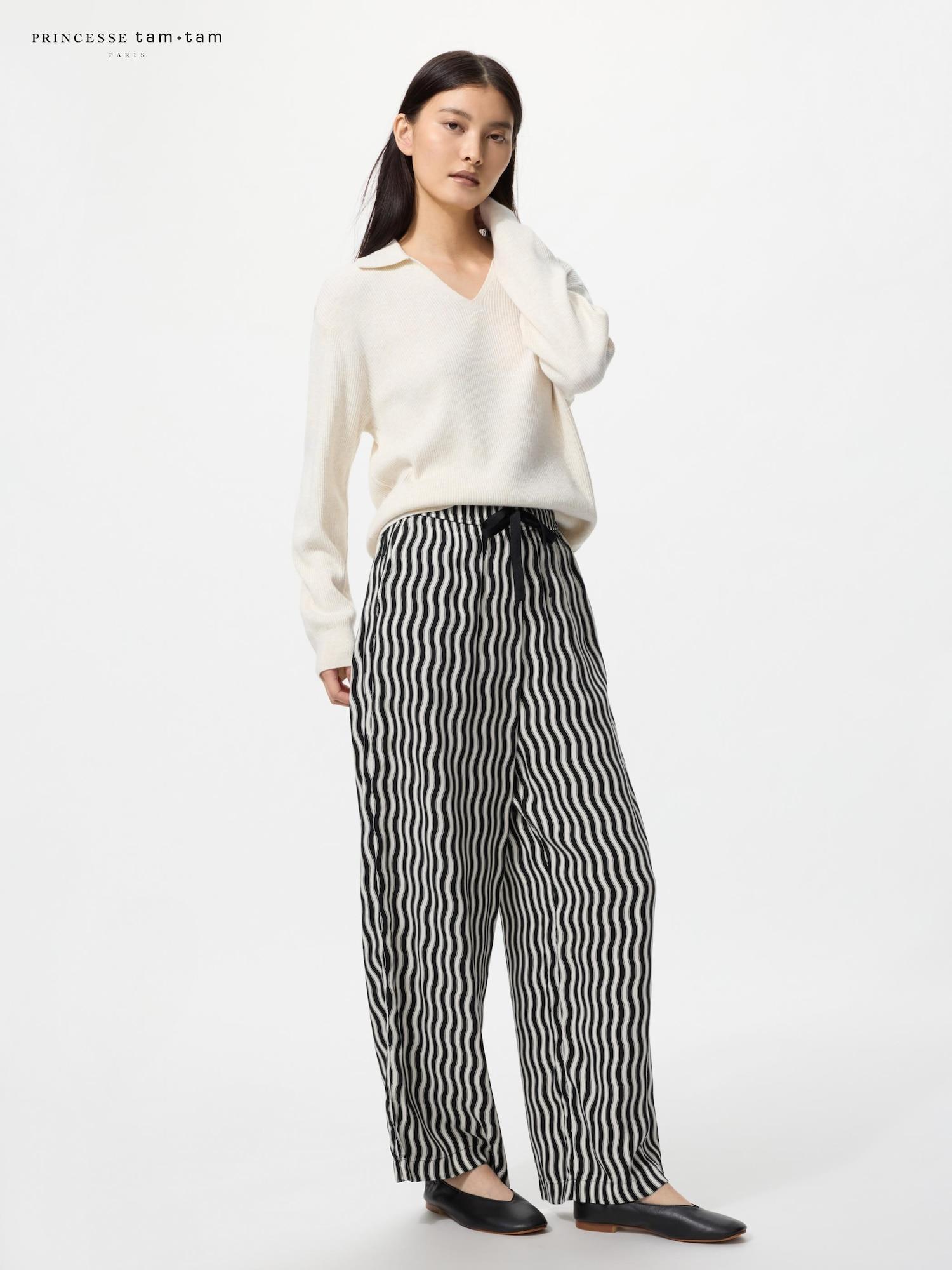 

Uniqlo Длинные брюки с принтом из вискозы 09 BLACK/XL