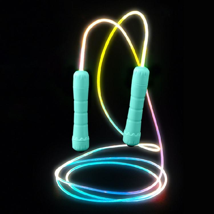 Färgglad LED-hopprep Lättviktig Bärbar Barn Fitness Hopprep Justerbar Sportleksak för Barn och Vuxna