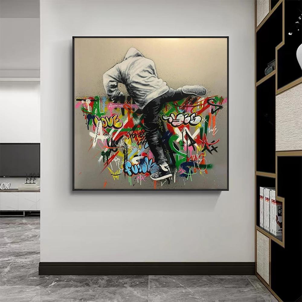 Climber by Martin Whatson Artist Print Street Graffiti Art Canvas Poster Painting Wall Picture for Living Room Home Decoration