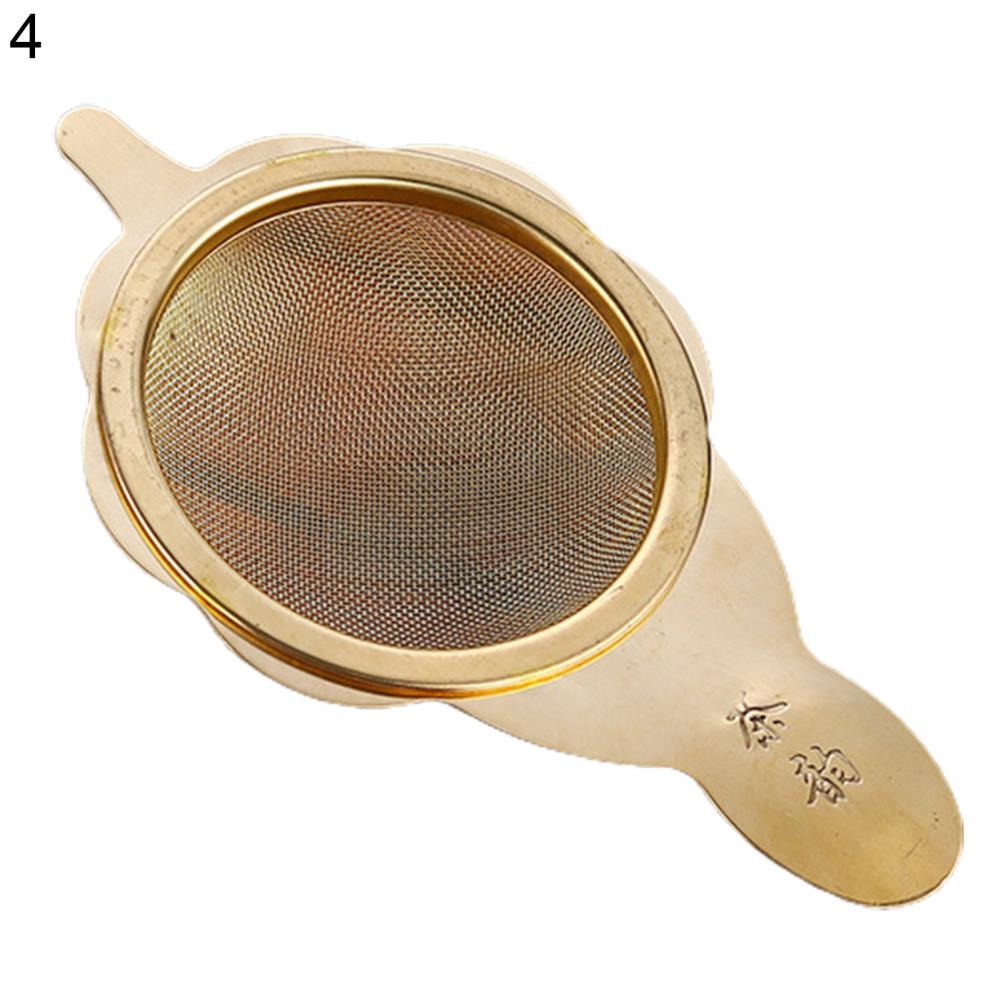 Convenient Tea Drain Filter Golden Tea Coffee Strainer Fine Mesh Filter Multi-purpose Eco-friendly Tea Spoon for Restaurant