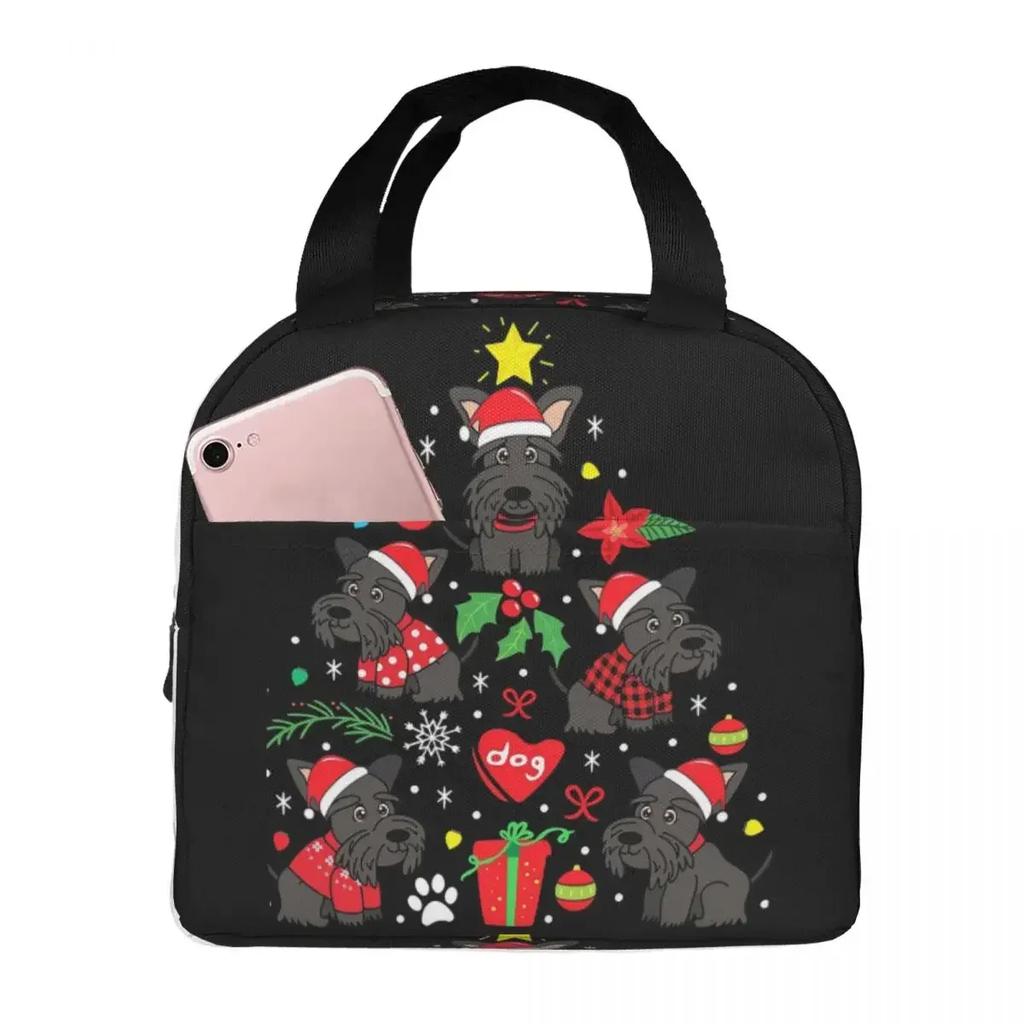 Scottish Terrier Dog Insulated Lunch Bag for Kids School Cooler Thermal Food Box Tote Leakproof Lunch Boxes Container