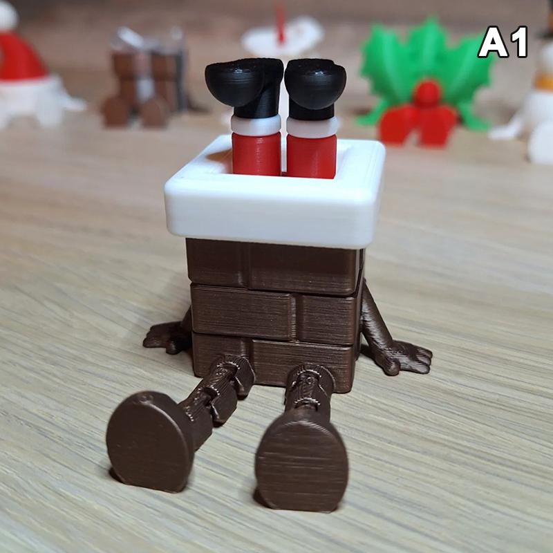 3D spausdintas Kalėdų eglutės žaisliukas, Kalėdų eglutės papuošimas su judančia jungtimi, Kalėdinės dekoracijos, Šventinė stalo puošmena, Statulėlė