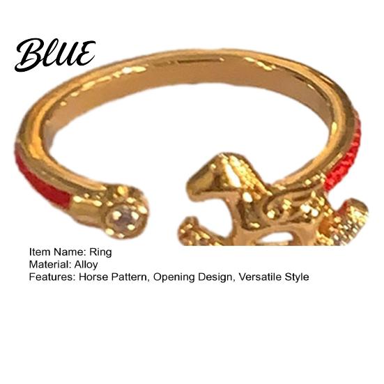 Unique Design Ring Women Horse Decor Opening Adjustable Finger Special
