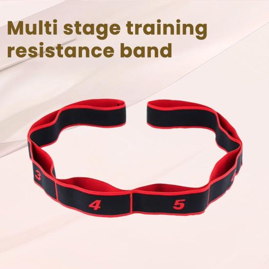 8 Halka ile Yoga Esnetme Kayışı Pilates Bale Dans Jimnastik Esneklik Antrenmanı Elastik Bant Kadın Egzersiz Fizik Tedavi