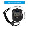 Double Screen Digital Stopwatches with 10 Lap Recorder Sweatproof Design Lightweight ABS Material for Athletic Timing