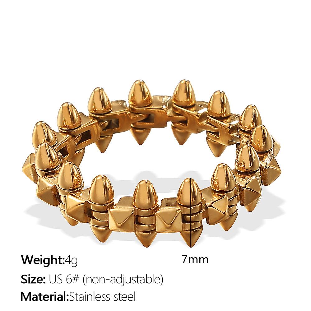 Jewelry Set Bracelet Hip Hop Cuban Ring Combination Street Style Design