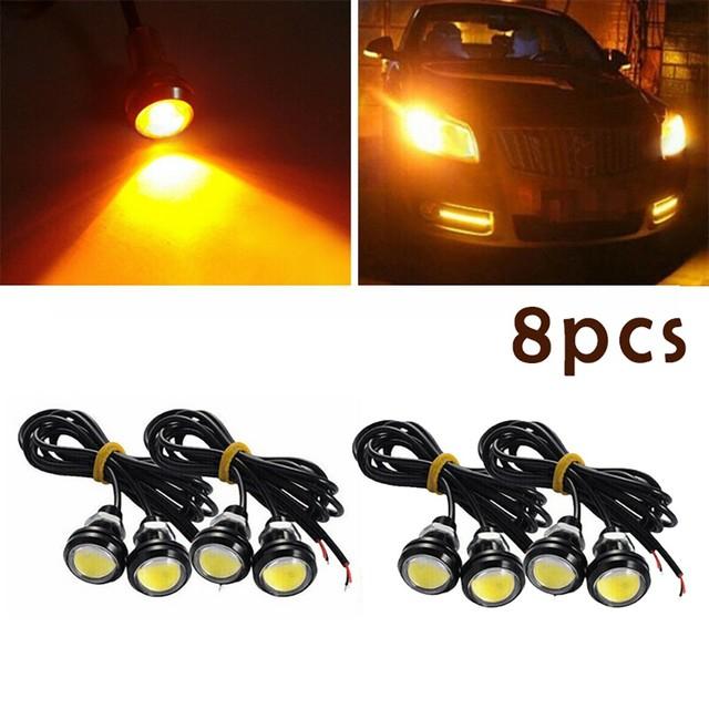 4/6/8pcs Car Light Front Grille Lamps Bumper Grill Hood Amber Led Lights  For Dodge RAM 1500 2500 3500  Interior Car Accessories