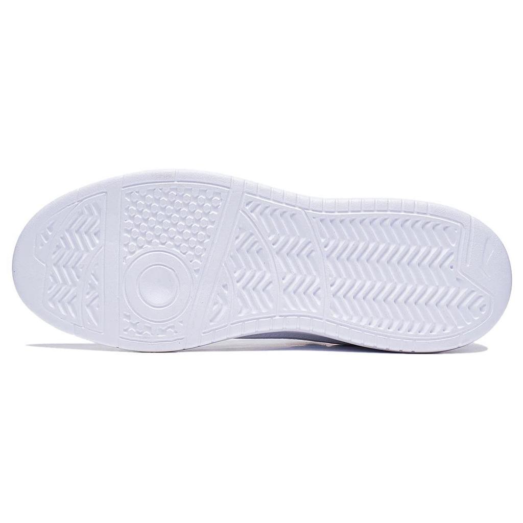 Li Ning Qingyi Synthetic Leather Slip Resistant Abrasion Resistant Low top Skateboard Shoes Women's Standard White AGCT402-1