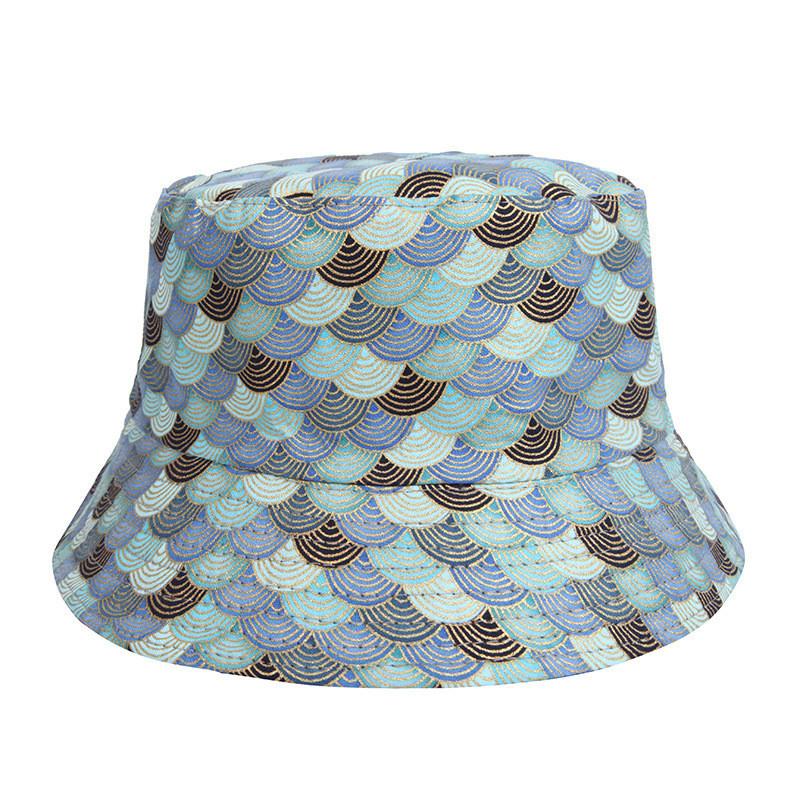 Fashionable Creative Gold-stamped Seashell Fisherman Hat Sunshade Sun Hat Outdoor Sun Hat
