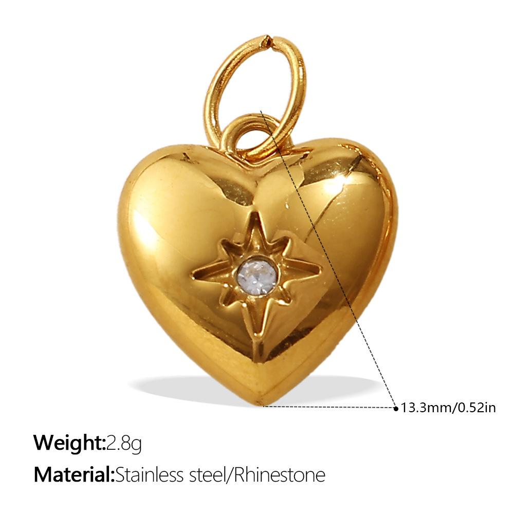 European and American creative gold mini DIY butterfly love pendant collection stainless steel plated 18K gold compact accessories