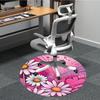 1pc Floral Hearts Office Round Area Rug, Indoor Mat Suitable For Office, Under Office Chairs Bedroom Living Room Home Decor, Room Deco