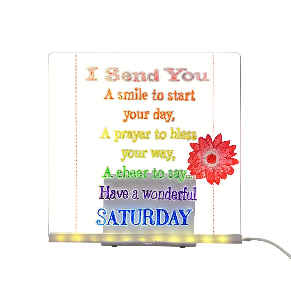 Multifunctional Wipeable Drawing Board & Night Light Art Atmosphere for Kids