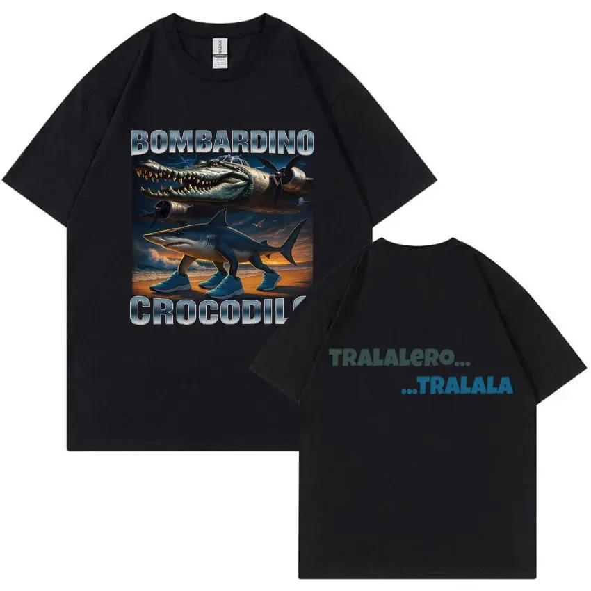 Italian Brainrot Funny Meme T-shirt Brr Brr Patapim Tralalero Tralala Bombardiro Crocodilo Tung Tung Tung Sahur Graphic T Shirts