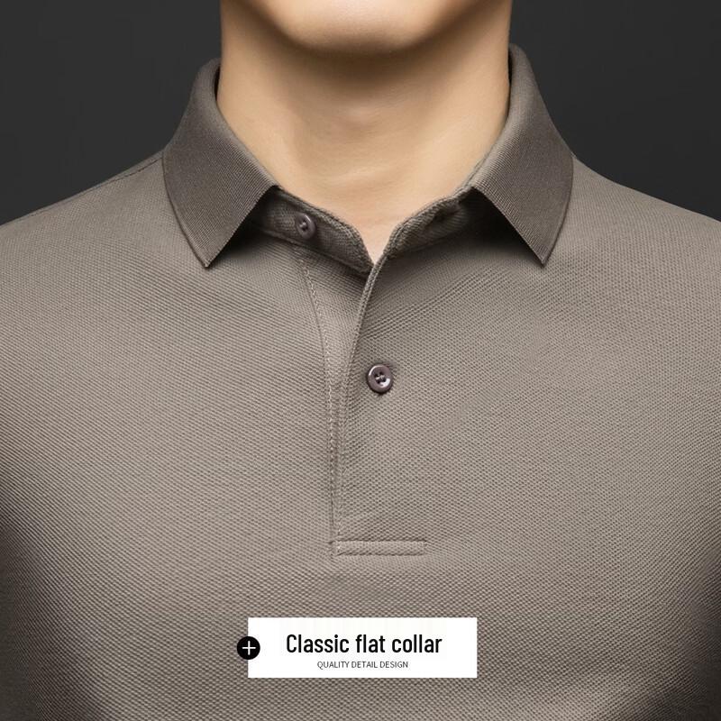Men's 100% Cotton Long-Sleeve Polo Shirt