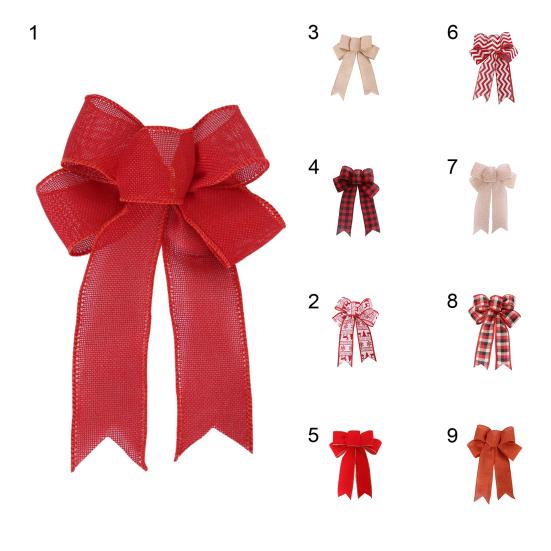 Bowknot Ornaments Cute Creative Festive Christmas Bow All Match Multi-use Bow-knot Decor Bowknot Ornaments Home Decor