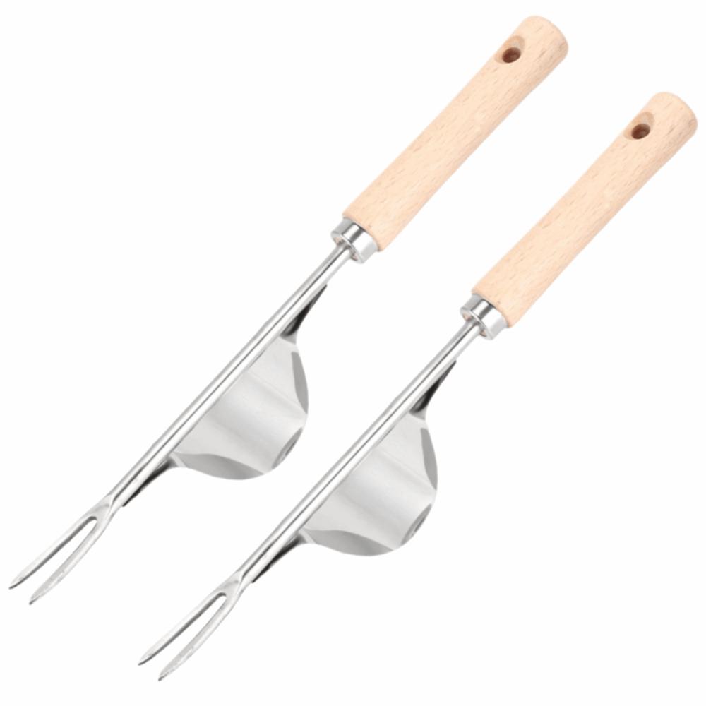 2PCS Multifunction Garden Weeding Tool Silver Weed Remover Tool Durable Root Removal Tool