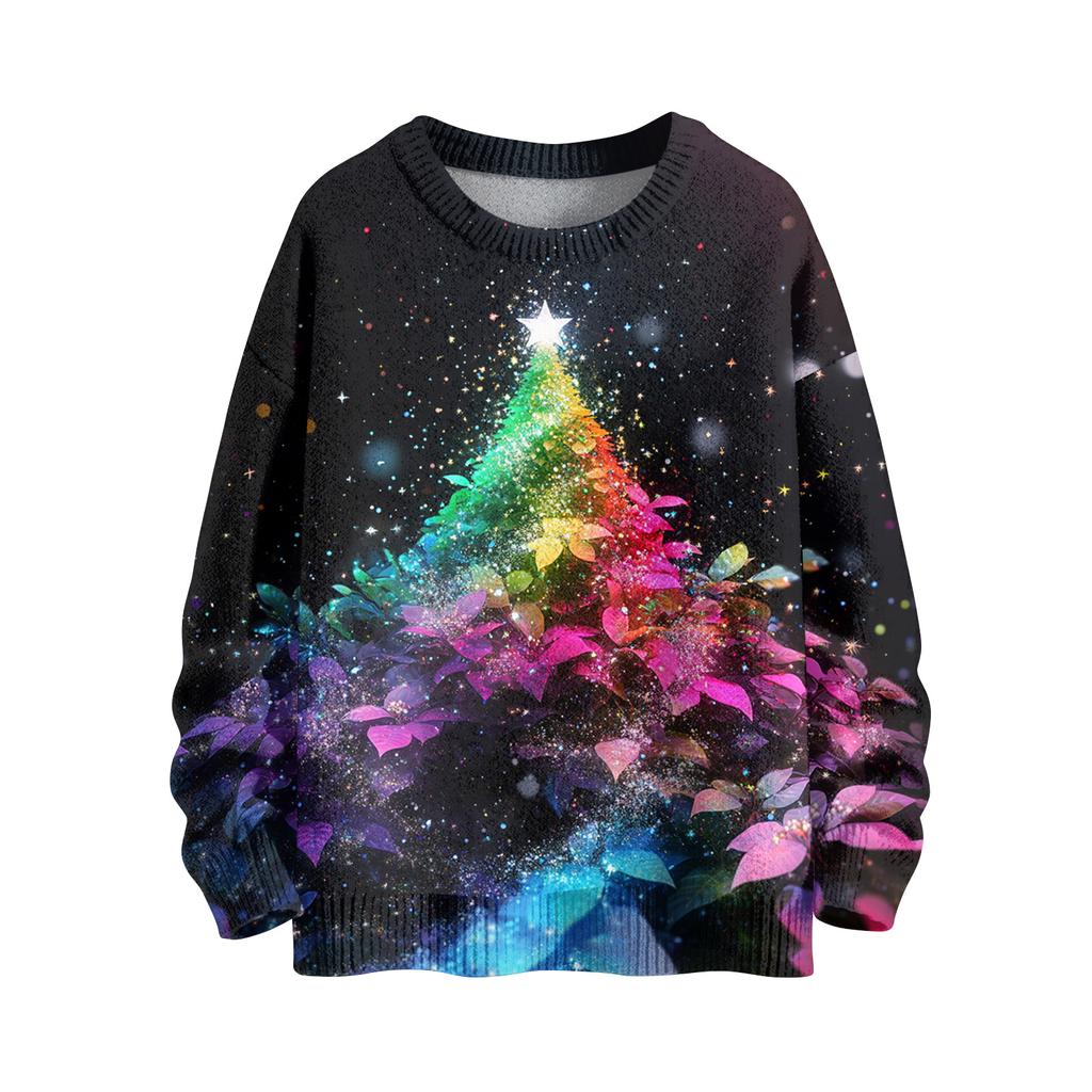 Christmas Day Sweatshirts For Children Boys And Girls Knit Sweater Cute Shirt Fall Crewneck Pullover Tops