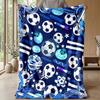 Soccer Ball Splash Energy Theme Blanket Lightweight Warm Flannel Blanket Decorative Throw Blanket for Home Decoration