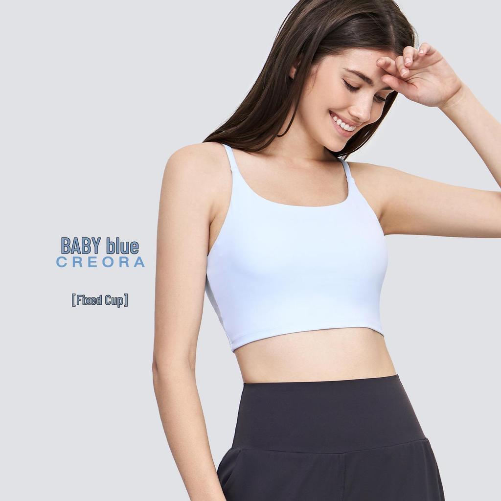 NULS Double-Sided Brocade Women's Sports Bra - Padded Naked Feel Vest for Yoga & Running Fitness