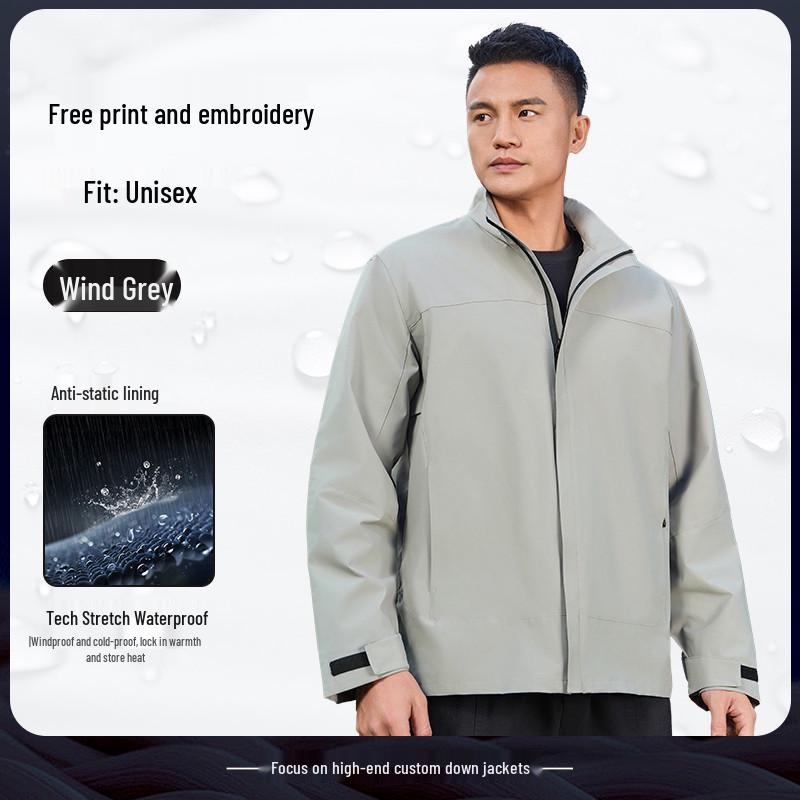 XPeng 4S Store Custom Logo Waterproof Shell Work Jacket for Autumn & Winter S