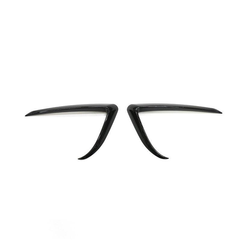 Copertura Sopracciglio Fendinebbia in Fibra di Carbonio per Tesla Model 3/Y - Deflettore Vento e Cornice Decorativa