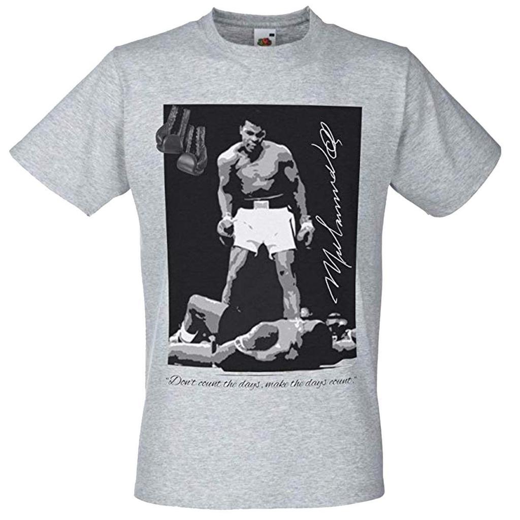 Erwachsene Ali Make Days Count Muhammad Boxzitat Unisex Graues T-Shirt