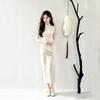 Embroidery white sleeveless national style new Chinese style Suzhou long cheongsam improved young 1011 new women's high sense