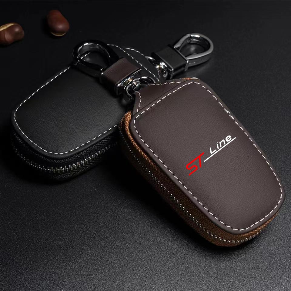 PU Car Remote Key Case Cover Shell keychain protect For ford st LINE stline kuga fiesta Car Accessories