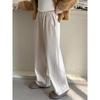 Girls' Velvet Wide-Leg Pants Winter 2025: Trendy Slim Fit, Thick Warmth, Straight-Leg Long Pants for Big Girls