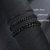 9 Styles Cuban Chain Link Bracelet For Men 3/5/7mm Adjustable Hiphop Rock Outdoor Cool Biker Motorcycle Accessories Punk Pulsera