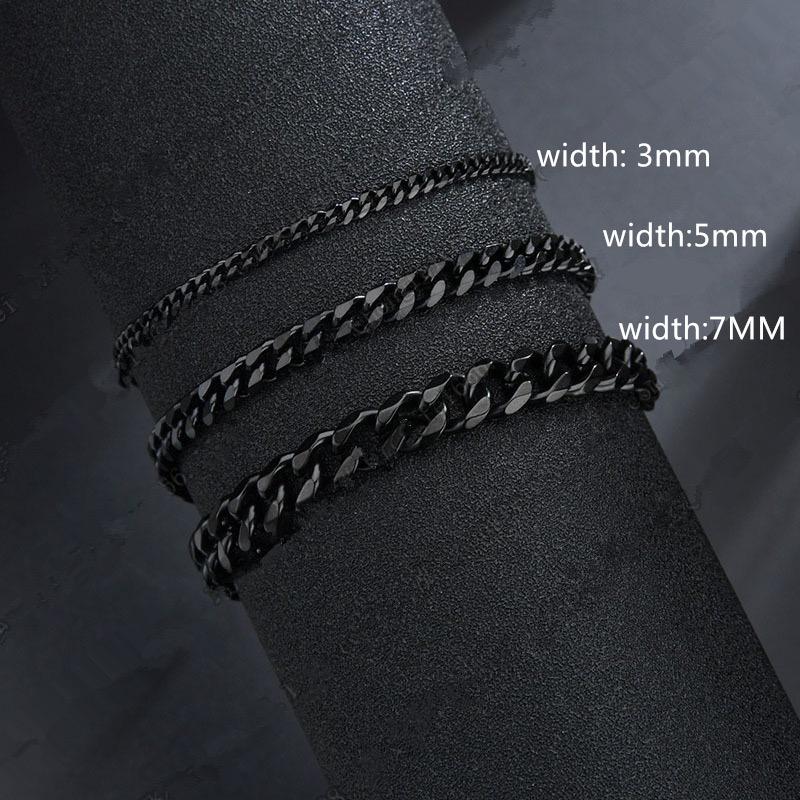 9 Styles Cuban Chain Link Bracelet For Men 3/5/7mm Adjustable Hiphop Rock Outdoor Cool Biker Motorcycle Accessories Punk Pulsera