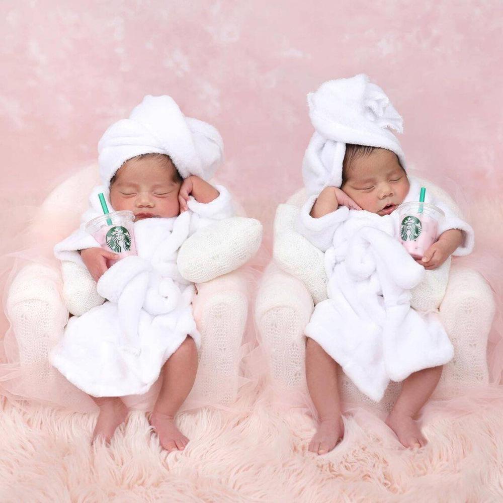 Newborn Bathrobe Baby Pajamas Photo Shoot Costume Set for Boys and Girls