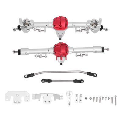 RC Axle Assembly Set Aluminum Alloy Front and Rear Axle for SCX10 II 90046 90047 1 10 RC Crawler Upgrade Parts Silver