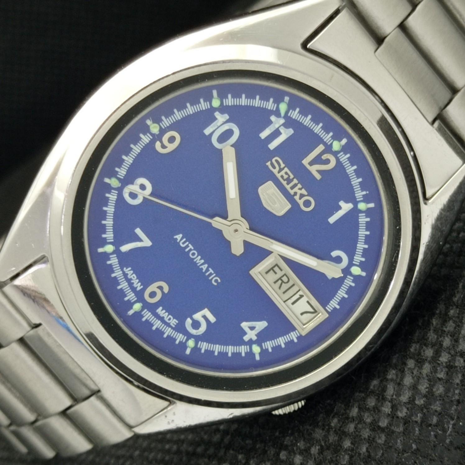 

Б/У винтажные часы SEIKO 5 AUTOMATIC 7019A JAPAN MENS D/D BLUE WATCH 608a-a315058-9 SKU608a-a315058