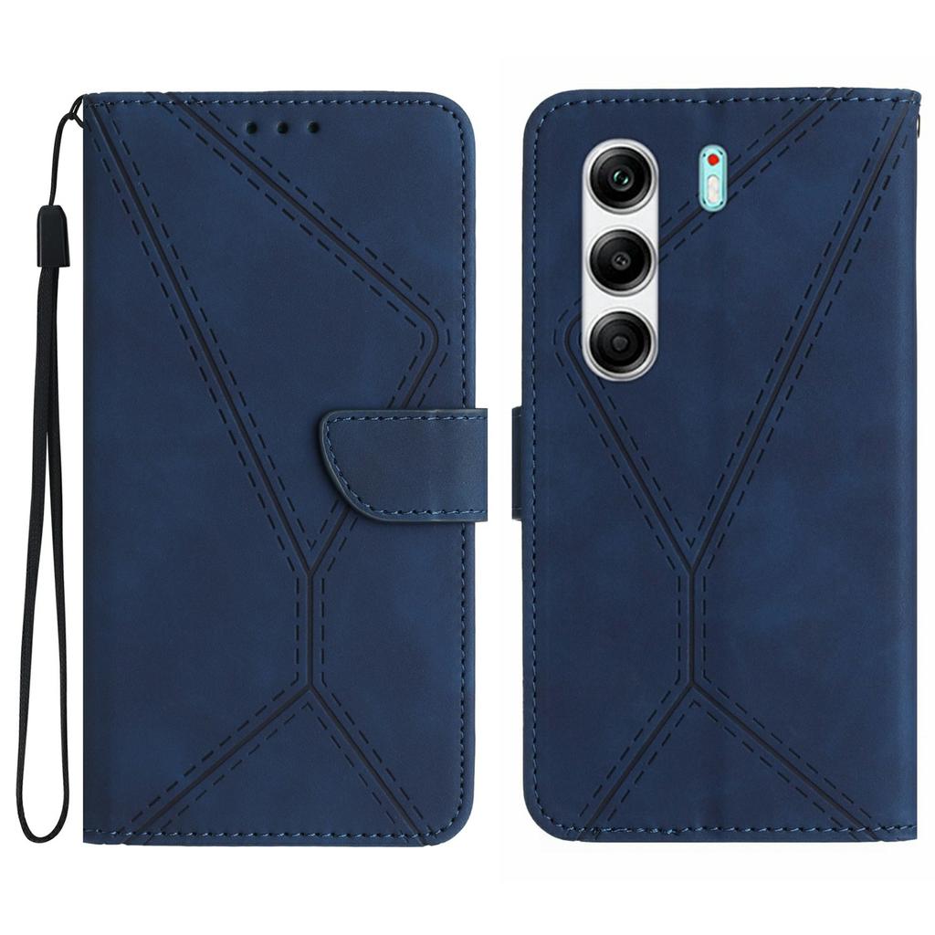 Pentru TECNO Camon 40 Pro 4G Husă Piele Linii Tactile Imprimate Piele PU Husă Telefon Flip