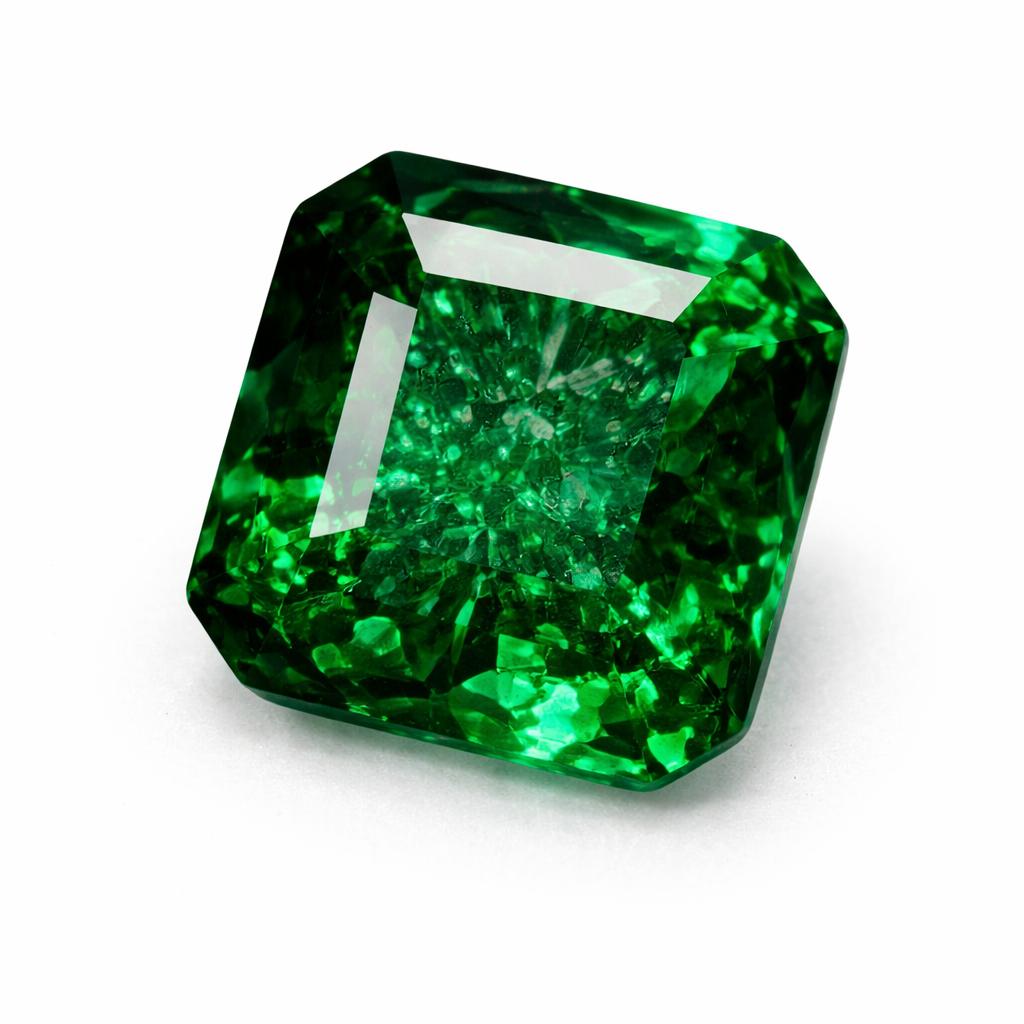 10 Carat Natural Emerald Square Cut Green Colombian Loose Gemstone