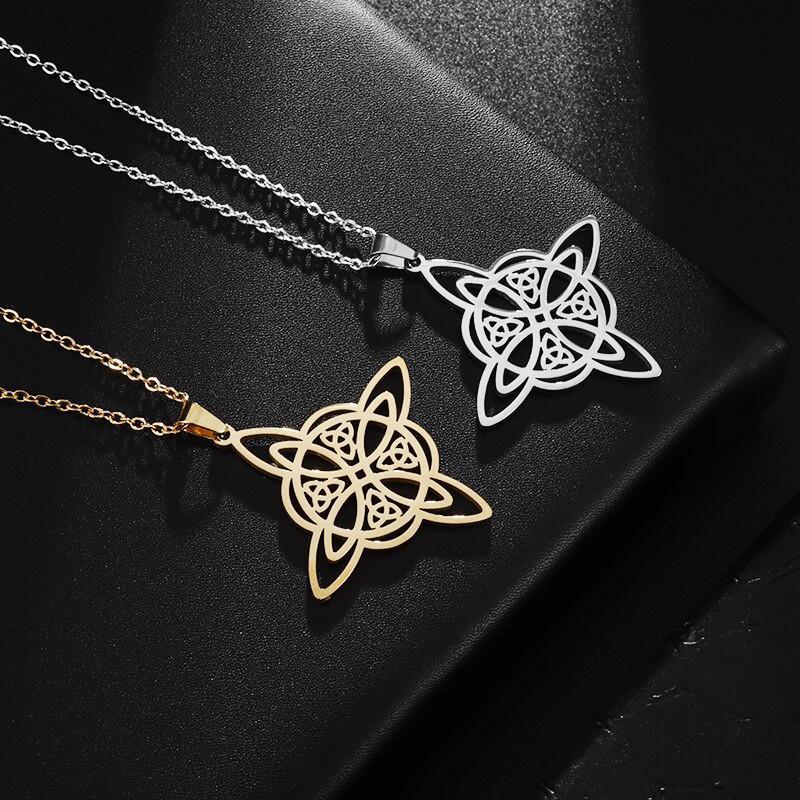 Men's and Women's Celtic Knot Pendant, Personalized Trend, Simple Hollow Necklace